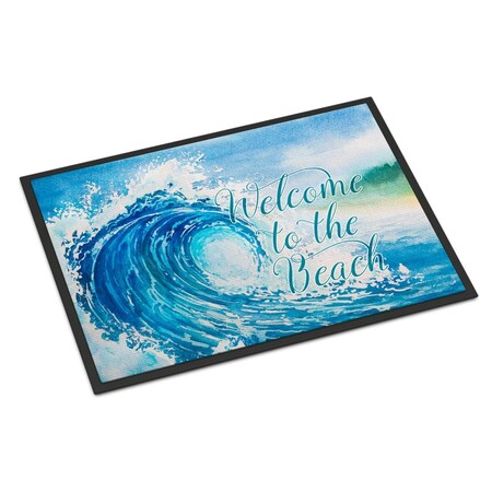 Carolines Treasures Wave Welcome Indoor or Outdoor Mat - 18 x 27 in. BB8529MAT